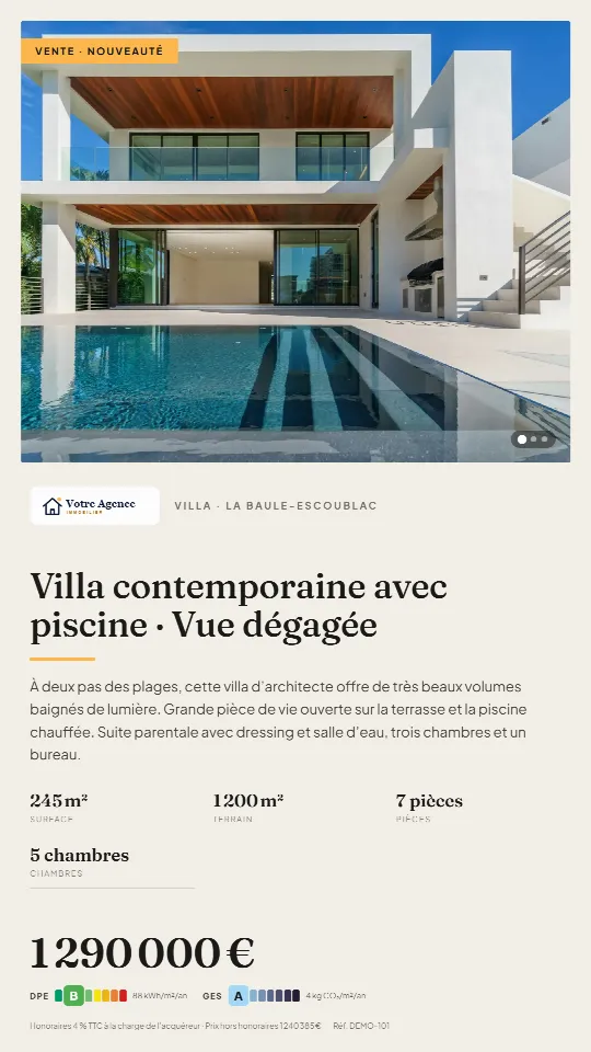 Modèle Magazine sur un écran vertical